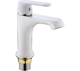 Смеситель для умывальника FRAP F1031 белый, хром 531065 