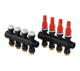 Uponor Коллектор с расходомерами Vario Plus пластиковый, выходы 4X 3/4 Евроконус 1030584 