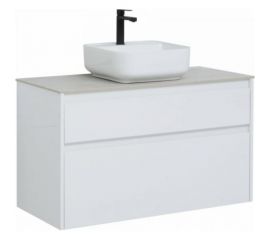 Aquanet Тумба Nova Lite 100 2 ящ. цв. бел. глянец 00242581 