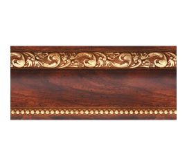 Молдинг стеновой ударопрочный влагостойкий темное дерево Decor-Dizayn 59x21x2400 мм 161-1084 