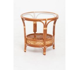 Vinotti Стол со стеклом 02/15A Коньяк 