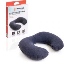 Надувная дорожная подушка для шеи AIRLINE ПВХ, 1 шт., черный AFIP-0001 