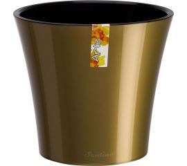 Горшок SANTINO АРТЕ 1.2 л, 13.5х12.5 см, золотой/черный 049094 