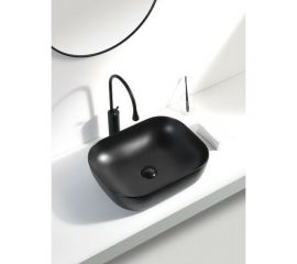 Aquanet LAKE-1-MB Раковина керамическая накладная 500х395х145, черный матовый 00245829 