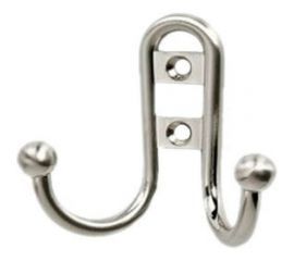 Крючок Локри R15, 2-х рожковый, хром матовый 10811 