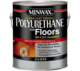 Minwax Сверхбыстросохнущий полиуретан Super FAST-DRYING для полов Глянцевый 3,785 л 13023 
