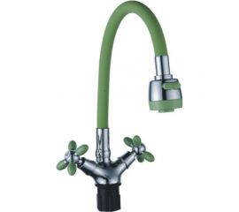 Смеситель для кухни Эверест с гибким изливом, крепление гайка B57-071E 