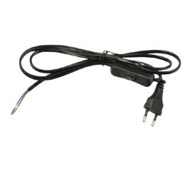 Сетевой шнур с вилкой и выключателем Uniel UCX-C11/02A-170, BLACK, UL-00004432 