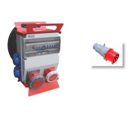 MTG ПРОМЫШЛЕННЫЙ КАБЕЛЬНЫЙ УДЛИНИТЕЛЬ С АВТОМАТАМИ ЗАЩИТЫ TIP-3A IP66 40/0,5A 4P 5м 30917А 