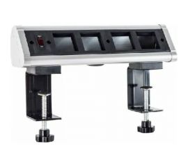 Экопласт Блок настольный с выключателем нагрузки на 4 поста на струбцинах, IP20 70314 