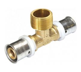 Frankische Тройник с наружной резьбой, латунь, alpex-duo, 20x2,0 - 1/2 НР - 20x2,0 10 шт. 86820832 