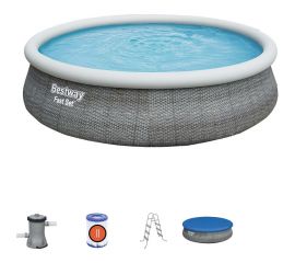 BestWay Бассейн с надувным бортом 457х107см, 12362 л, 2006л/ч, 57372 BW 006188 