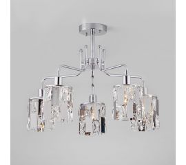 Eurosvet 10101 5 потолочный светильник хром прозрачный хрусталь Strotskis a044067 