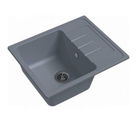 EWIGSTEIN Мойка кварц Elegant 45F 1-чаша + крыло 580*480мм серый металлик E- 45F сер мет 