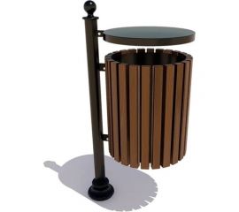 7 скамеек Мусорная урна «Арчи»,66001, сосна, палисандр 66001/АРЧИ/9005/С_ПАЛ 