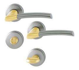 HOPPE Гарнитур M1602/19KV/19KVSBergen WC F72/F9 матовая латунь/алюм. под нержавеющую сталь, SST 65254 