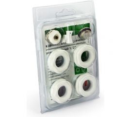 Универсальный комплект для подключения радиаторов Uni-Fitt 1/2" RAL 9010 KIT0112SIL01 
