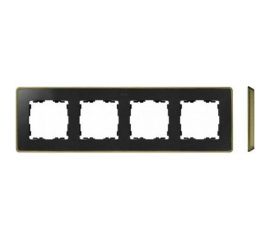 Simon Рамка декоративная, 4 поста, Select, S82 Detail, графит-латунь 8201640-247 