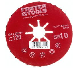 Диск шлифовальный гофрированный 125 мм, P120 FASTER TOOLS 5810 