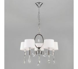 Eurosvet 10127 5 подвесной светильник хром прозрачный хрусталь Strotskis a054435 