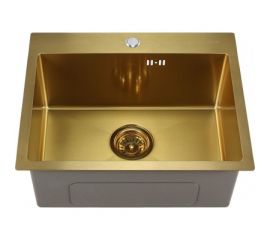 MELANA Мойка 5343 ProfLine 3,0/220 ЗОЛОТО врезная прямоугольная D5343HG золото 