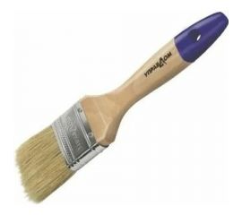 Плоская кисть Управдом 50 мм, светлая натуральная щетина, деревянная лакированная ручка 4100000564 