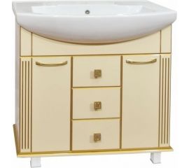 DORATIZ Тумба Аттика 105 под умывальник Элеганс бежевый, патина золото, бежевый/золото 9912.324 