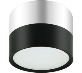 Накладной светильник ЭРА OL7 GX53 BK/CH подсветка, под лампу Gx53, алюминий, цвет черный/хром, 40/1440 Б0048531 