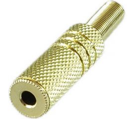 Разъем аудио Pro Legend 3.5мм гнездо стерео металл на кабель, Gold PL2111 