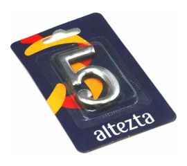 Дверная цифра Левша "5" ALTEZTA хром У4-9095.Х 