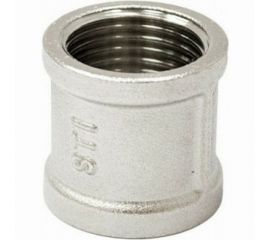 Муфта STI латунная Ду15 (1/2"") Ру16 никелированная, внутренняя резьба D270-00416 