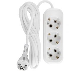 Бытовой удлинитель АБК-СИЛА 3 гнезда с заземлением 3м ПВС 3х1мм кв. 16А/220В/3500Вт 1шт 2200506 