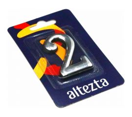 Дверная цифра Левша "2" ALTEZTA хром У4-9092.Х 