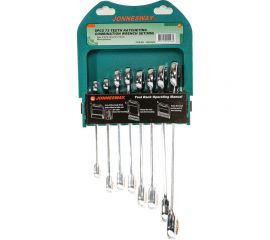 Набор комбинированных трещоточных ключей Jonnesway W45308S 