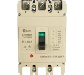 Автоматический трехполюсный выключатель EKF ВА-99М/250 250А 3ф 25кА mccb99-250-250m 