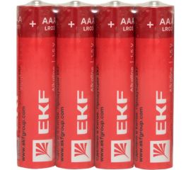 Алкалиновая батарейка EKF типа ААА(LR03) шринк 4шт. LR03-SR4 