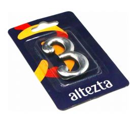 Дверная цифра Левша "3" ALTEZTA хром У4-9093.Х 