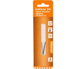Сверло по металлу Эксперт (3 шт; 1 мм; Р6М5К5; DIN 338) BOHRER 31530010 