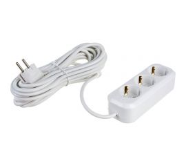 Трехместный сетевой удлинитель с заземлением LUX У3-Е, 7м, 4606400414667 
