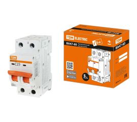 Автоматический выключатель TDM ВА47-60 2Р 25А 6кА характеристика С SQ0223-0095 