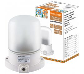 Настенно-потолочный светильник TDM НПБ400П белый, IP54, 60 Вт, основание-поликарбонат, Народный SQ0303-1501 