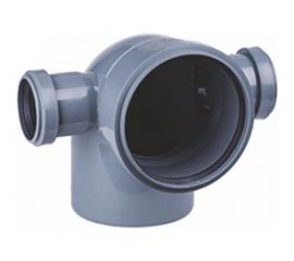 Отвод ООО МультиМирПласт 110/50/50/87.5 левый+правый, серый ОТВ ВК 110/50/50/87.5 