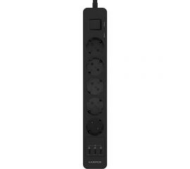 Удлинитель с USB зарядкой HARPER UCH-560 Black H00003013 