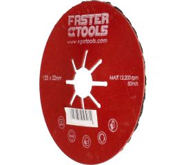 Диск шлифовальный гофрированный 125 мм, P100 FASTER TOOLS 5809 