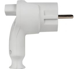 Вилка с кнопкой извлечения EKF с заземлением белая 16А 250В AVP-16-k 