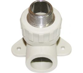 Полипропиленовый угольник Гроссис с креплением НР D25-3/4" 0301809 