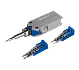 Реверсивная складная отвертка КОБАЛЬТ с набором бит для точных работ 245-466 