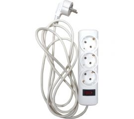 Удлинитель Профессионал ПРЕМИУМ с КНОПКОЙ 3 гнезда 2200Вт с заземлением 1,5 5513 