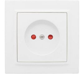 Розетка EKF Минск СП 1-местная, без заземления, с защитной шторкой, 10А, белая ERR10-022-100 