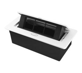 Выдвижной горизонтальный модуль в столешницу для розеток LIVOLO цвет серый VL-SHS013-S 